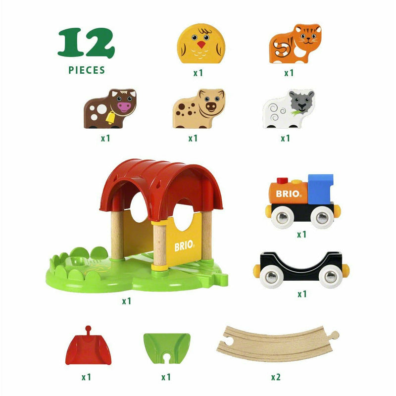 Dark Khaki BRIO My First - Farm 12 pieces Kids Educational Games and Toys