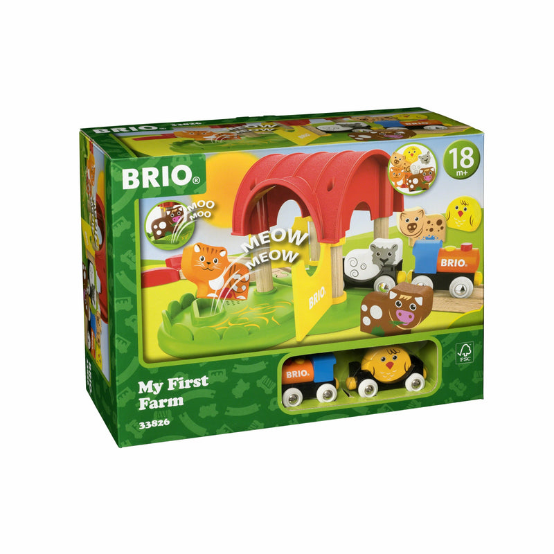 Olive Drab BRIO My First - Farm 12 pieces Kids Educational Games and Toys