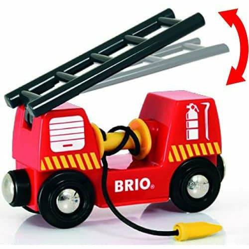 Light Gray BRIO Train - Rescue Firefighting Train 4 pieces Kids Educational Games and Toys