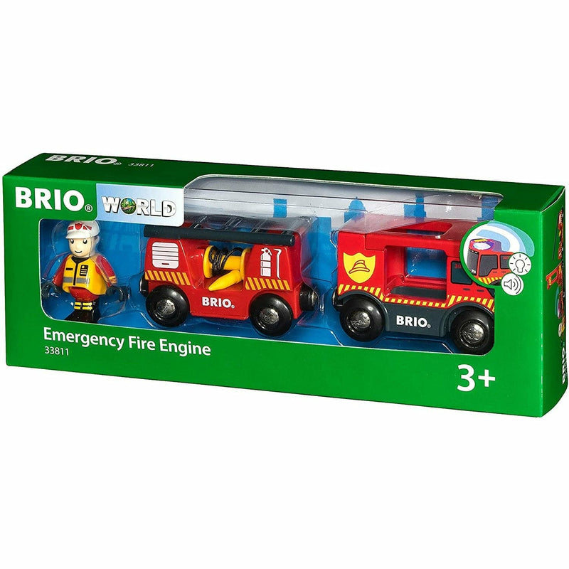 Rosy Brown BRIO Train - Rescue Firefighting Train 4 pieces Kids Educational Games and Toys