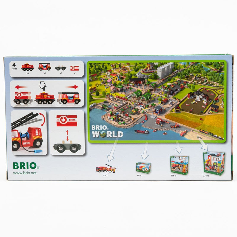 Lavender BRIO Train - Rescue Firefighting Train 4 pieces Kids Educational Games and Toys