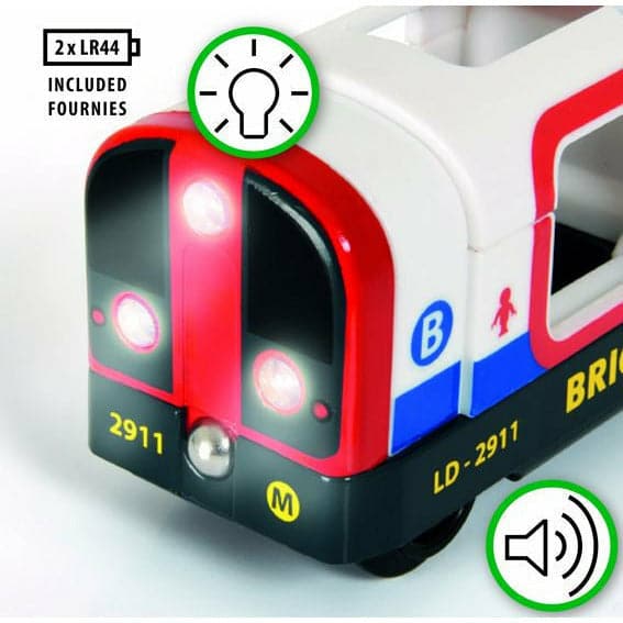 Dark Slate Gray BRIO Train - Metro Train with Sound & Lights 4 pieces Kids Educational Games and Toys