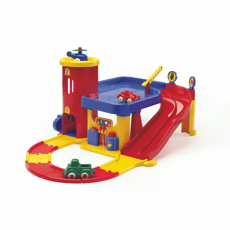 Brown Viking Toys - 2 Storey Garage with Tracks Kids Educational Games and Toys