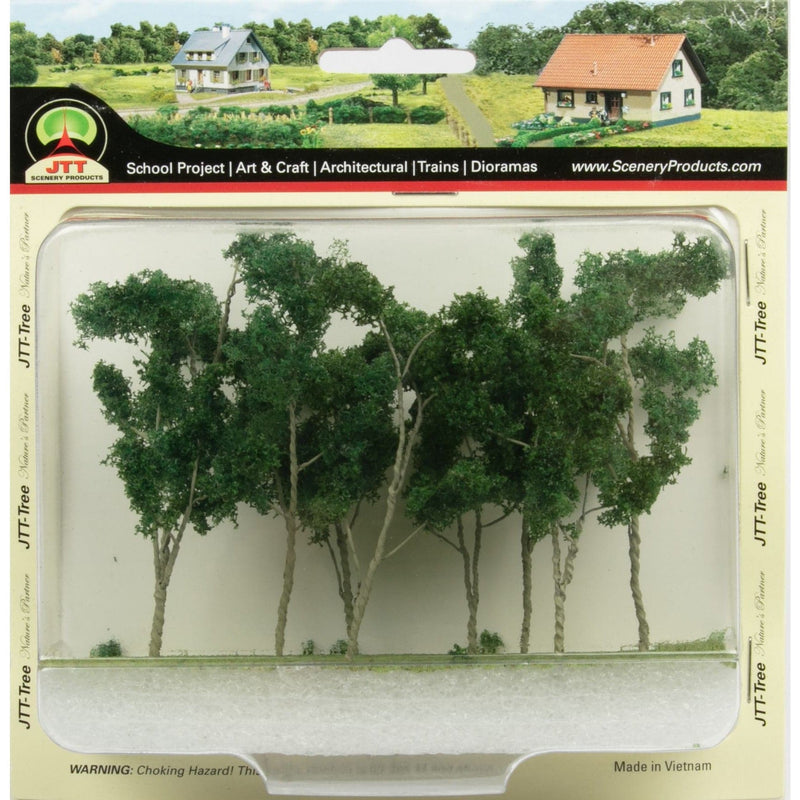 Dark Slate Gray Wee Scapes Wood's Edge Trees-Green (9 Pack) Architectural Model Supplies