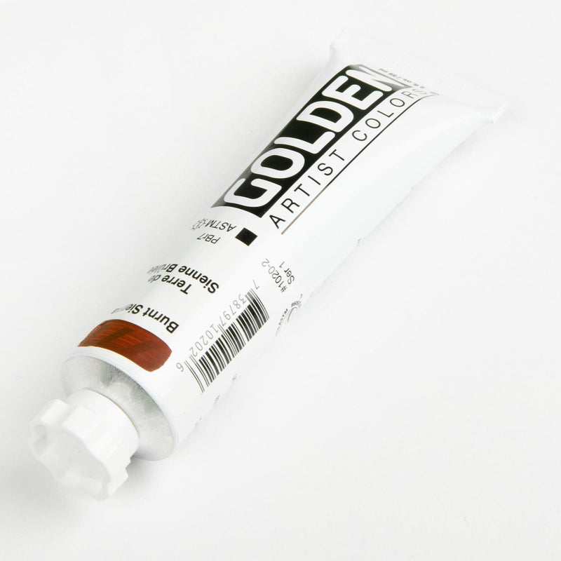 White Smoke Golden Artist Colour Heavy Body Acrylic Paint 59ml Burnt Sienna Series 1 Acrylic