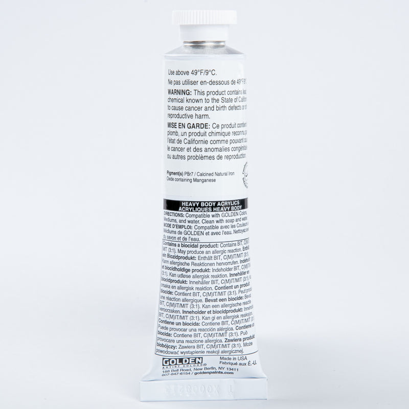 Gray Golden Heavy Body Acrylic Paint 59ml  Burnt Umber Acrylic Paints