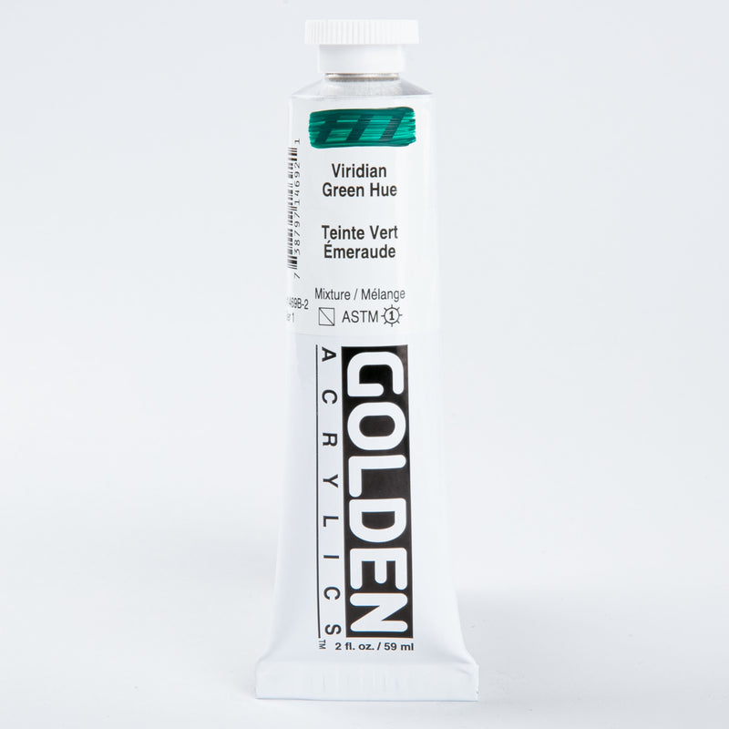 White Smoke Golden Heavy Body Acrylic Paint 59ml Hist. Viridian Green Hue Acrylic Paints