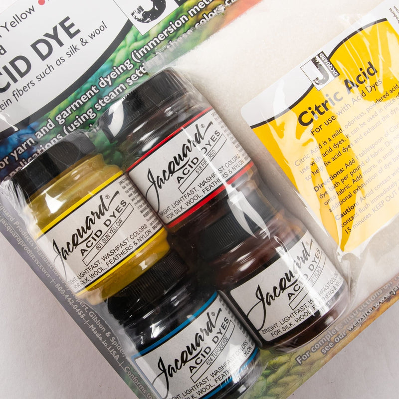 Black Jacquard Acid Dye Starter Set Fabric Paints & Dyes