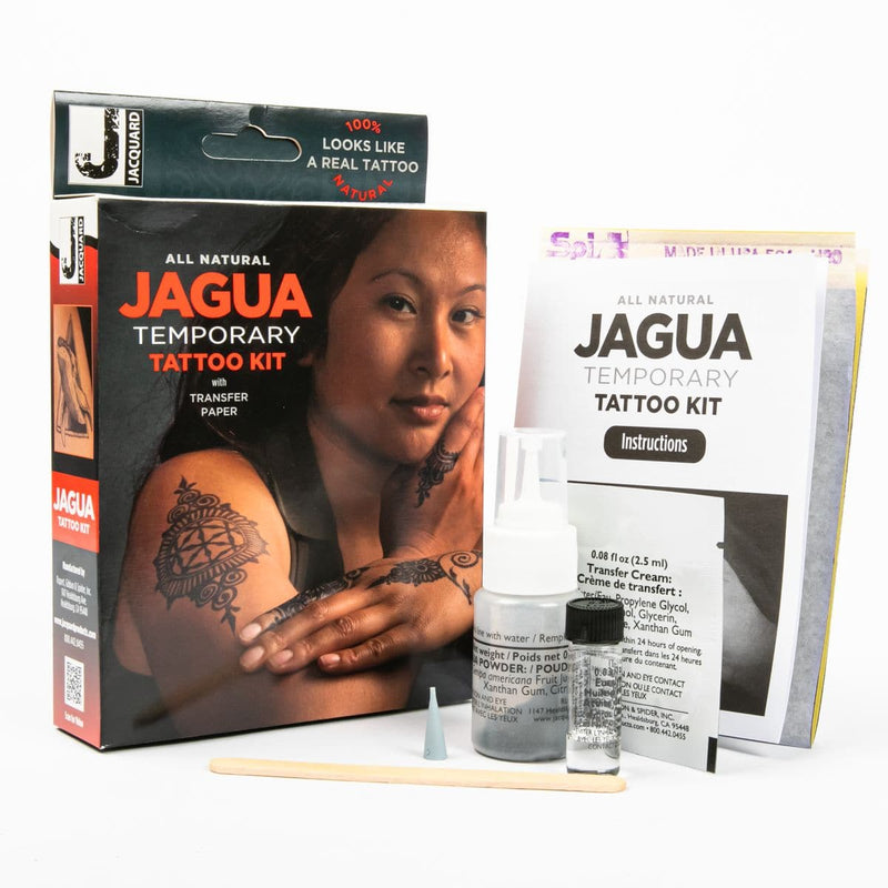 Beige Jacquard Jagua Tattoo Kit Face Paints