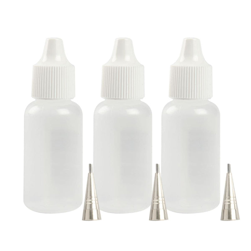 Light Gray Jacquard Bottles With Tips 3x14.79ml Painting Accessories