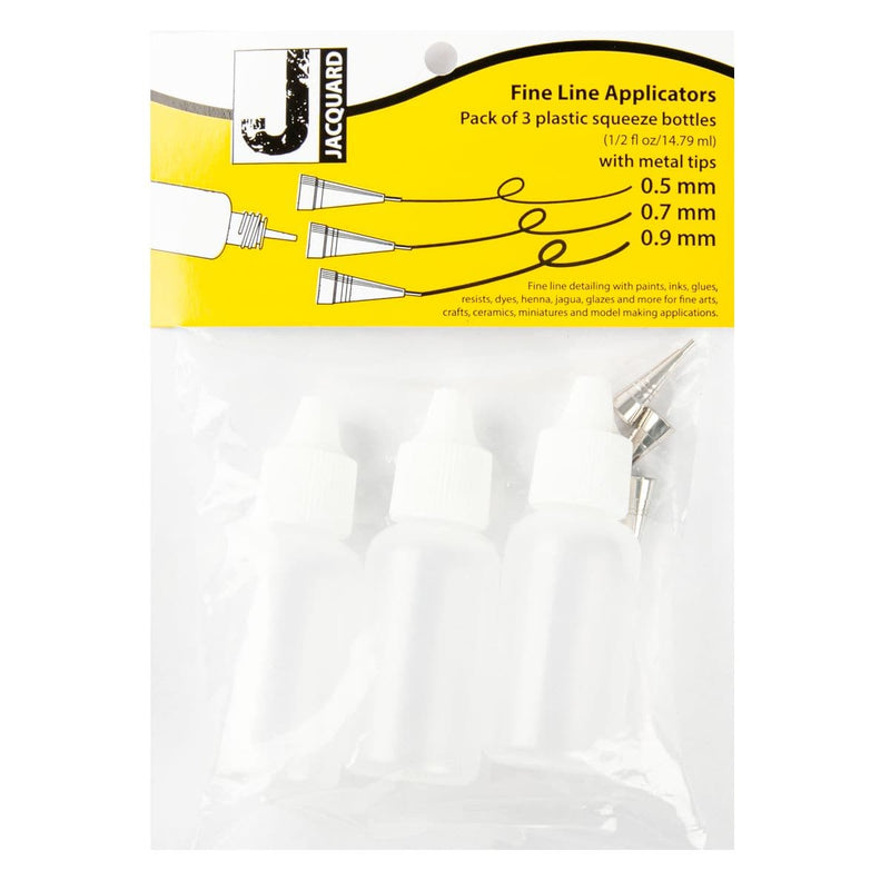 White Smoke Jacquard Bottles With Tips 3x14.79ml Painting Accessories