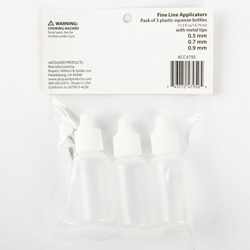 White Smoke Jacquard Bottles With Tips 3x14.79ml Painting Accessories