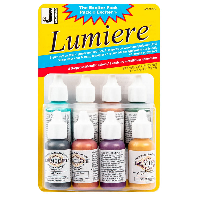 Red Jacquard Lumiere Mini Exciter Pack Fabric Paints & Dyes