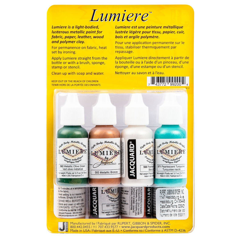 Gold Jacquard Lumiere Mini Exciter Pack Fabric Paints & Dyes