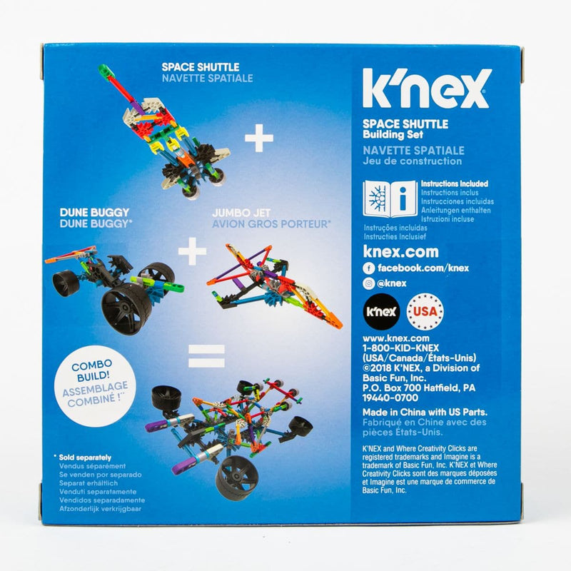 Dark Cyan k'nex Space Shuttle Building Set 60pc Kids STEM & STEAM Kits