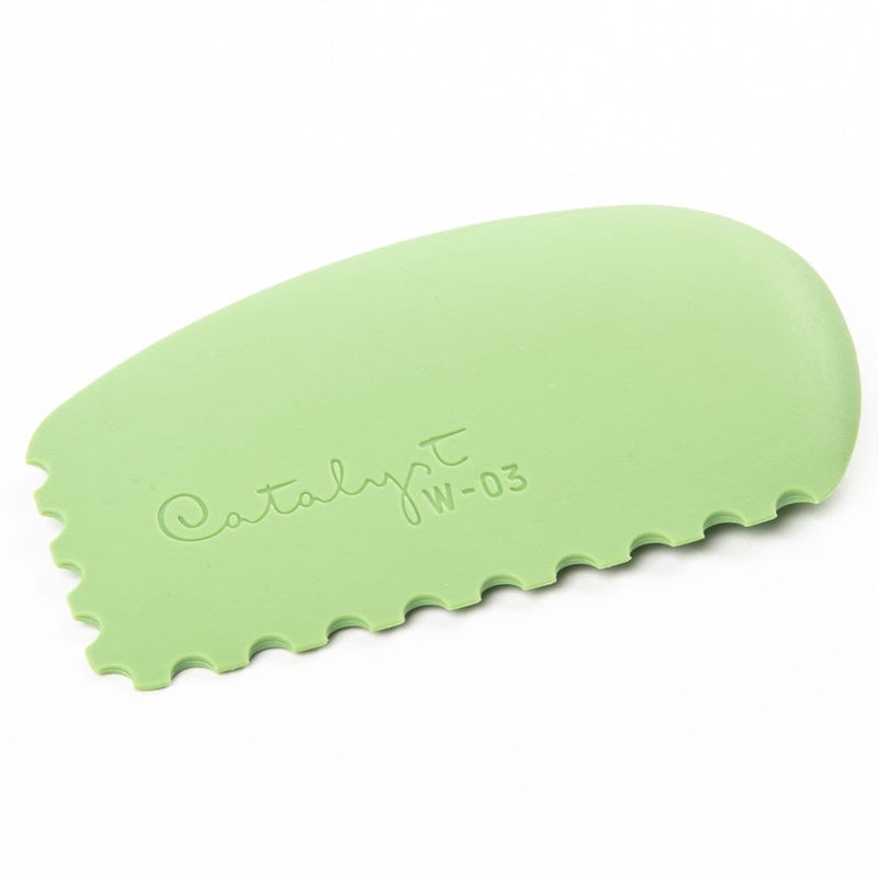 Gray Princeton Catalyst Silicone Wedge Tool - Green W - 03 Paint Brushes