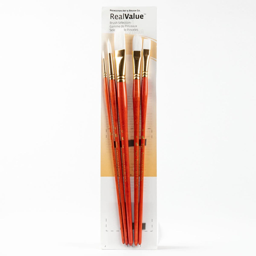 Princeton Synthetic White Taklon Real Value Brush Set