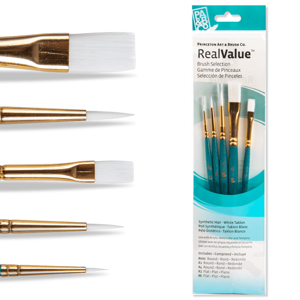 Princeton Synthetic White Taklon Real Value Brush Set