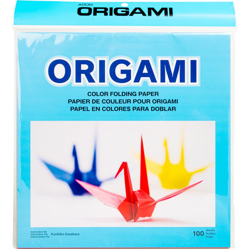 Turquoise Origami Paper 24.7cmX24.7cm 100/Pkg - Assorted Colours Origami