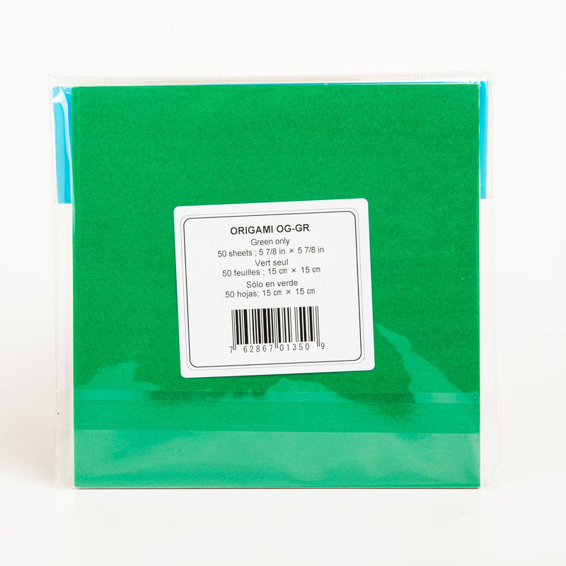 Sea Green Origami Paper 15cmX15cm 50/Pkg - Green Origami