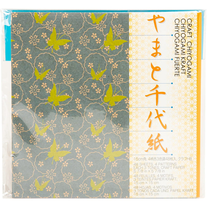 Origami Paper 15cmX15cm 48/Pkg Craft Chiyogami