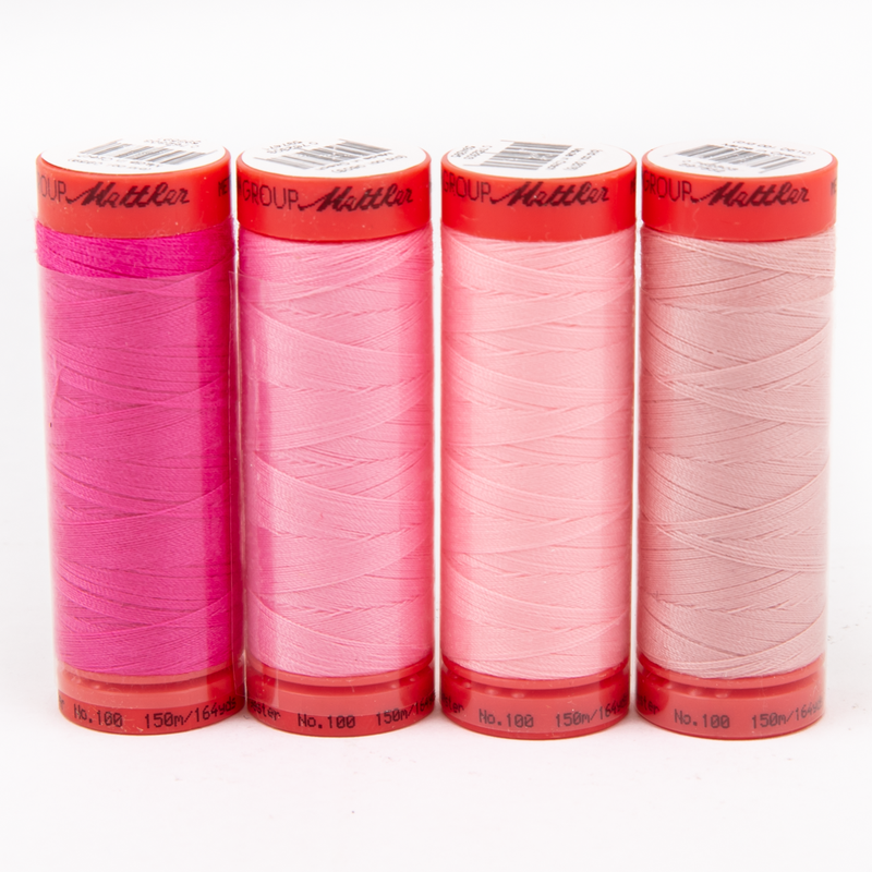 Pink Mettler Metrosene Thread Kits 4/Pkg-Pink Sewing Threads