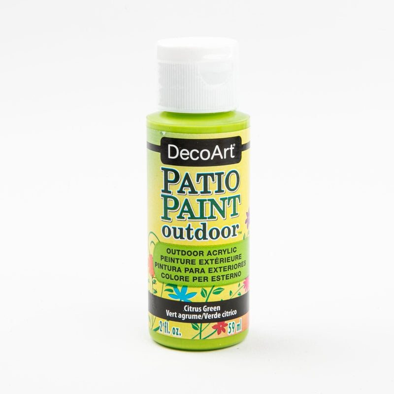 Yellow Green DecoArt Patio Paint 59ml Citrus Green Outdoor Paint
