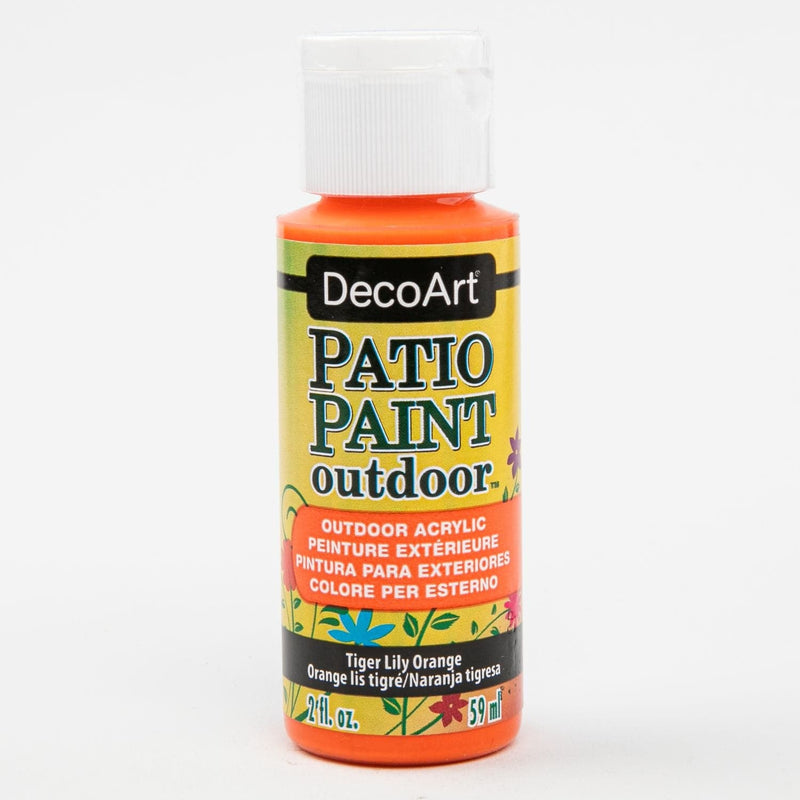 Goldenrod DecoArt Patio Paint 59ml Tiger Lily Orange Outdoor Paint