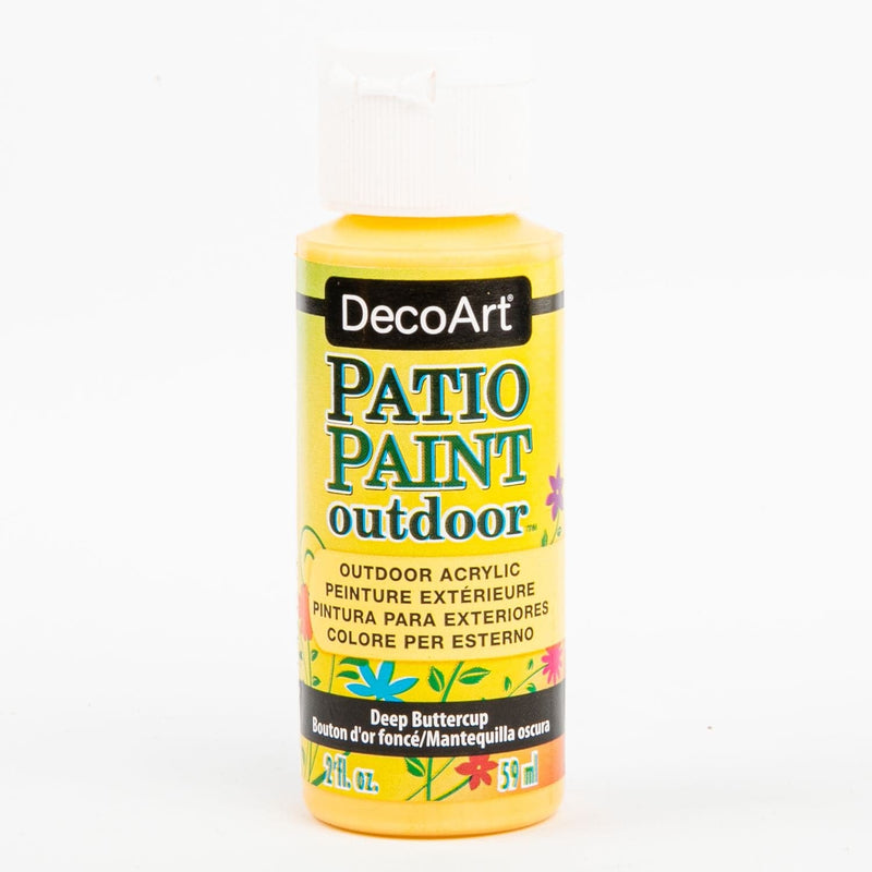 Gold DecoArt Patio Paint 59ml Deep Buttercup Outdoor Paint