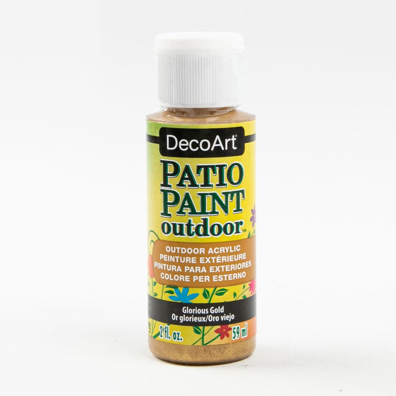 Dark Khaki DecoArt Patio Paint 59ml Glorious Gold Outdoor Paint