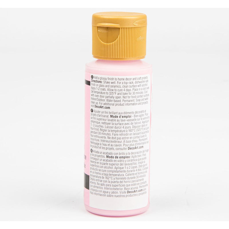 Sandy Brown Americana Gloss Enamels Acrylic Paint 59ml - Baby Pink Glass and Ceramic Paint