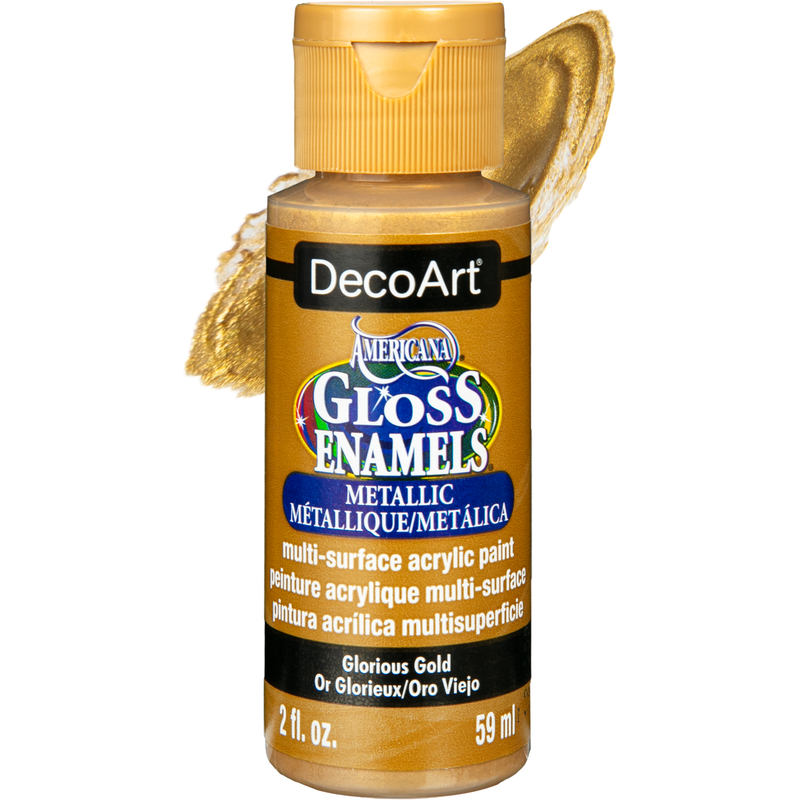 Goldenrod Americana Gloss Enamels Acrylic Paint 59ml - Glorious Gold Glass and Ceramic Paint