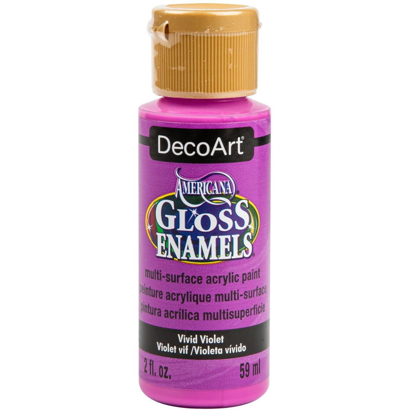 Medium Orchid Americana Gloss Enamels Acrylic Paint 59ml - Vivid Violet Glass and Ceramic Paint