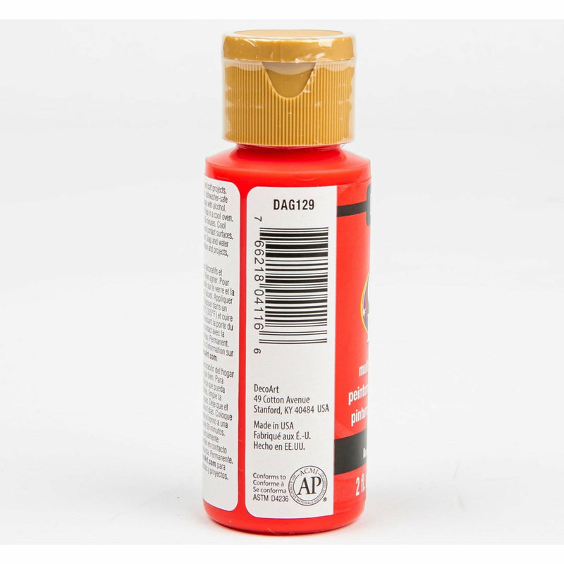 Tomato Americana Gloss Enamels Acrylic Paint 59ml - True Red Glass and Ceramic Paint