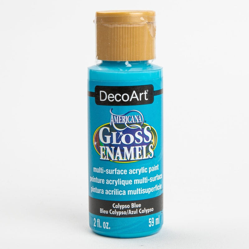 Dark Turquoise Americana Gloss Enamels Acrylic Paint 59ml - Calypso Blue Glass and Ceramic Paint