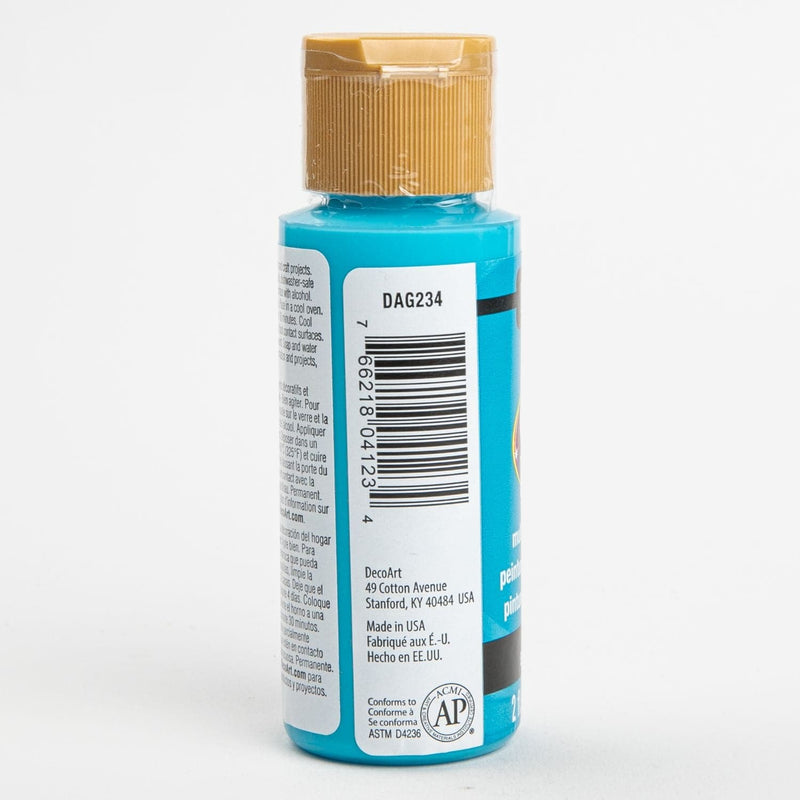 Dark Turquoise Americana Gloss Enamels Acrylic Paint 59ml - Calypso Blue Glass and Ceramic Paint