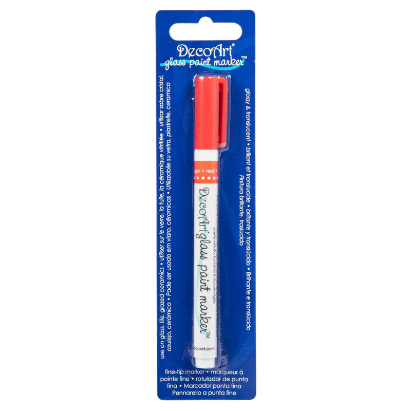 Midnight Blue DecoArt Glass Paint Marker 1mm - Red Pens and Markers