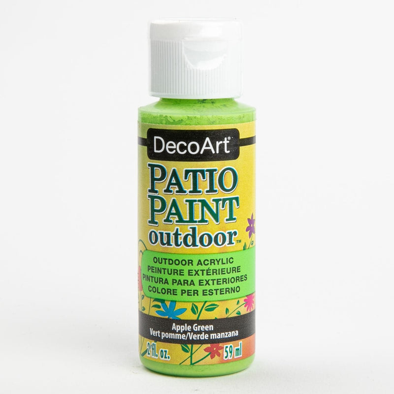 Yellow Green DecoArt Patio Paint 59ml Apple Green Outdoor Paint