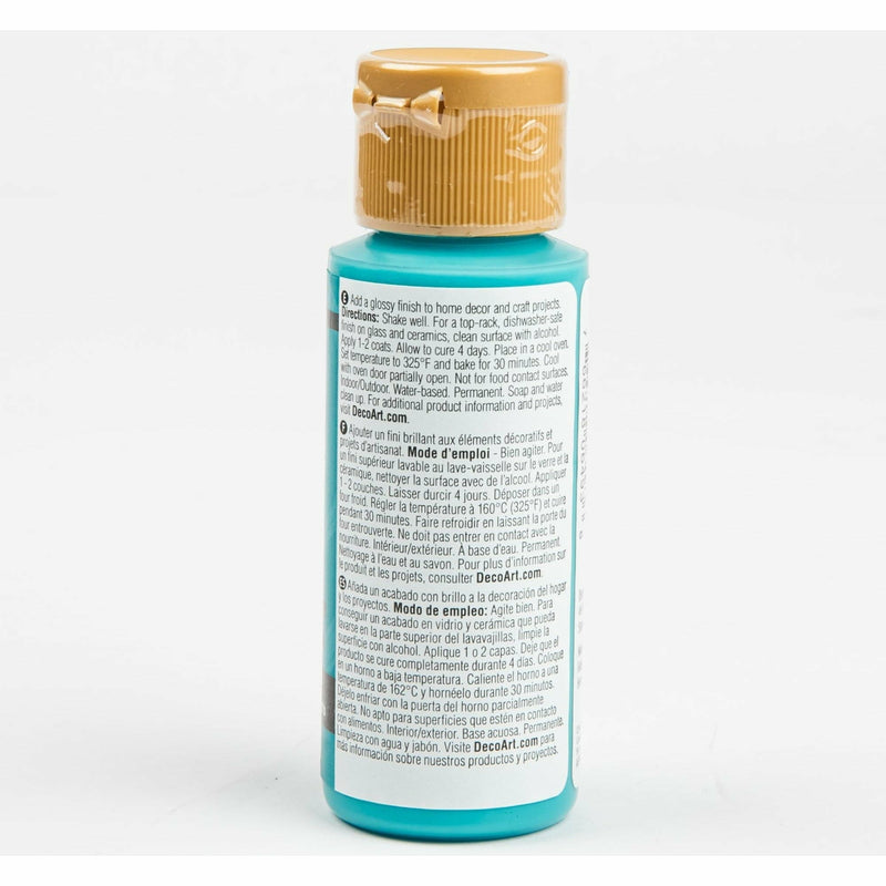 Gray Americana Gloss Enamels Acrylic Paint 59ml - Desert Turquoise Glass and Ceramic Paint