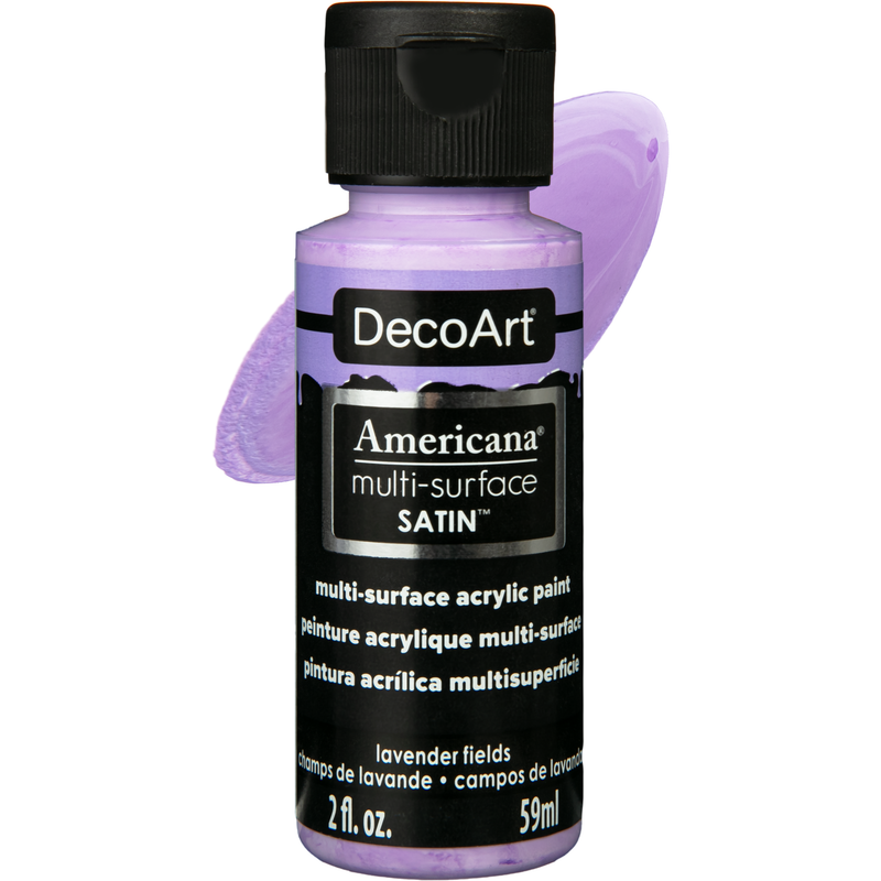 Black Americana Multi-Surface Satin Acrylic Paint  59mL -Lavender Fields Acrylic Paints
