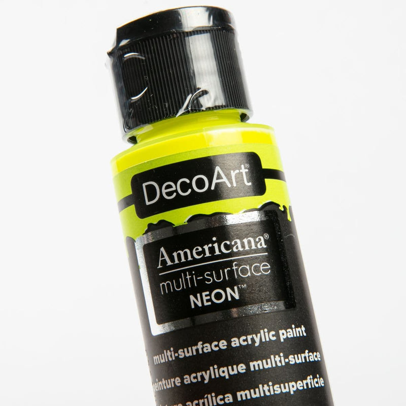 Americana MultiSurface Neon Acrylic Paint 59mL Yellow