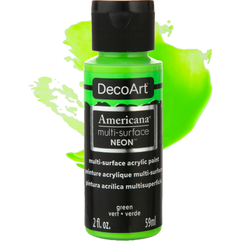 Americana MultiSurface Neon Acrylic Paint 59mL Green