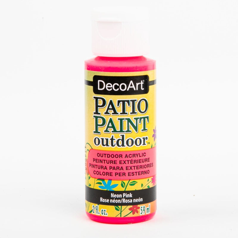 Light Goldenrod DecoArt Patio Paint 59ml Neon Pink Outdoor Paint
