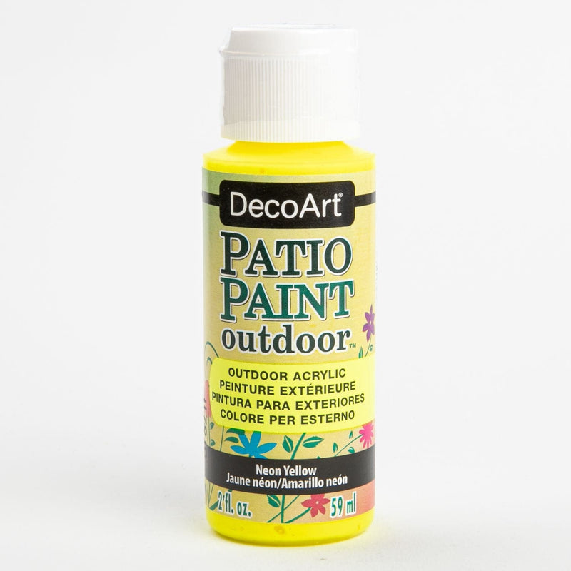 Khaki DecoArt Patio Paint 59ml Neon Yellow Outdoor Paint