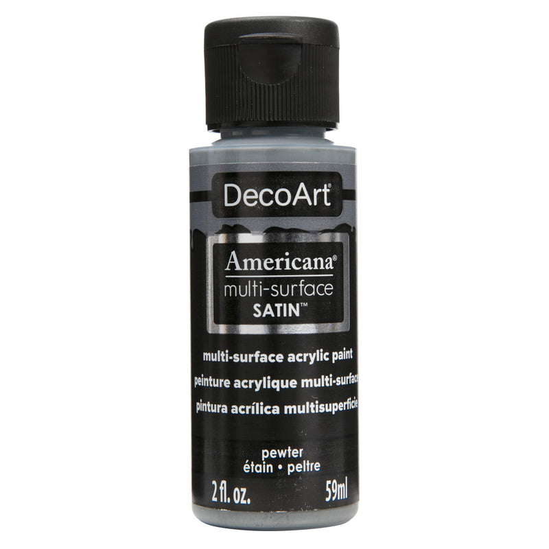 Dark Slate Gray Americana Multi-Surface Satin Acrylic Paint  59mL -Pewter Acrylic Paints