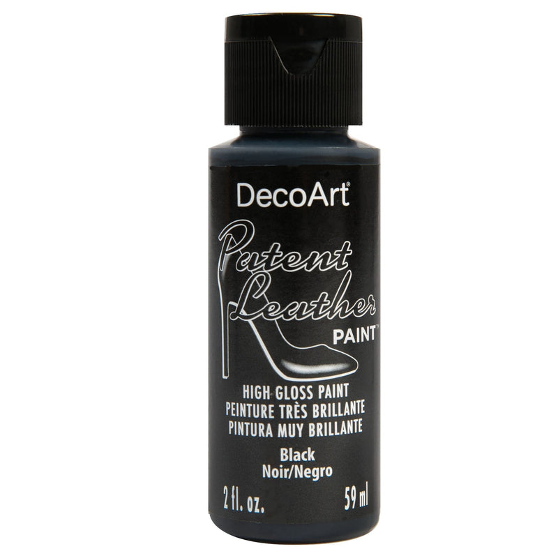 Dark Slate Gray DecoArt Patent Leather Paint 59ml - Black Leather and Vinyl Paint