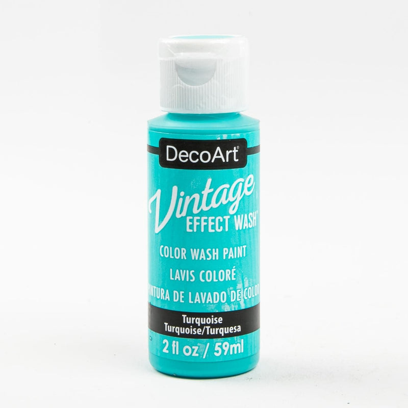 Medium Turquoise DecoArt Vintage Effect Wash Paint 59ml - Turquoise Acrylic Paints