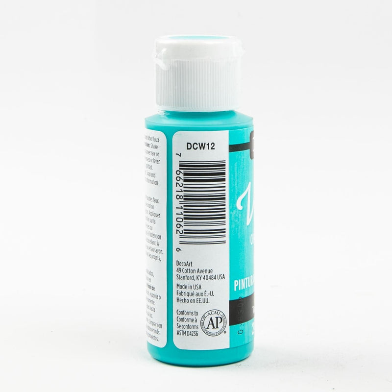 Turquoise DecoArt Vintage Effect Wash Paint 59ml - Turquoise Acrylic Paints