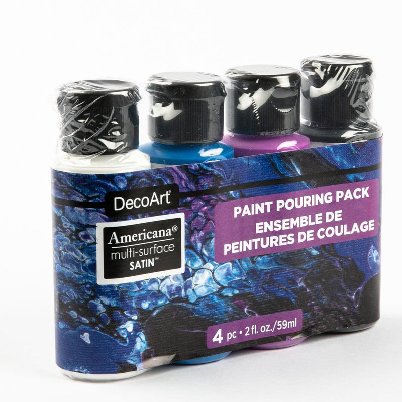 Americana MultiSurface Satin Paint Pouring Pack 4/PkgGalaxy