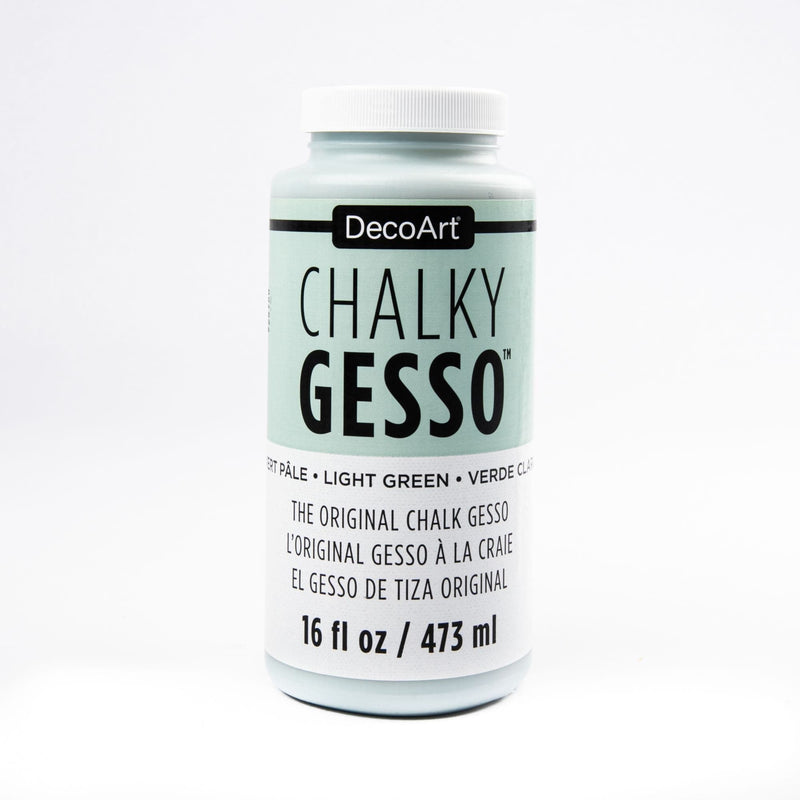 Gray DecoArt Chalky Gesso Ultra-Matte Primer Green  473ml Home Decor Paint